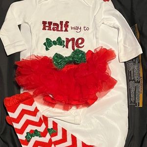 Baby girl outfit - half way to one